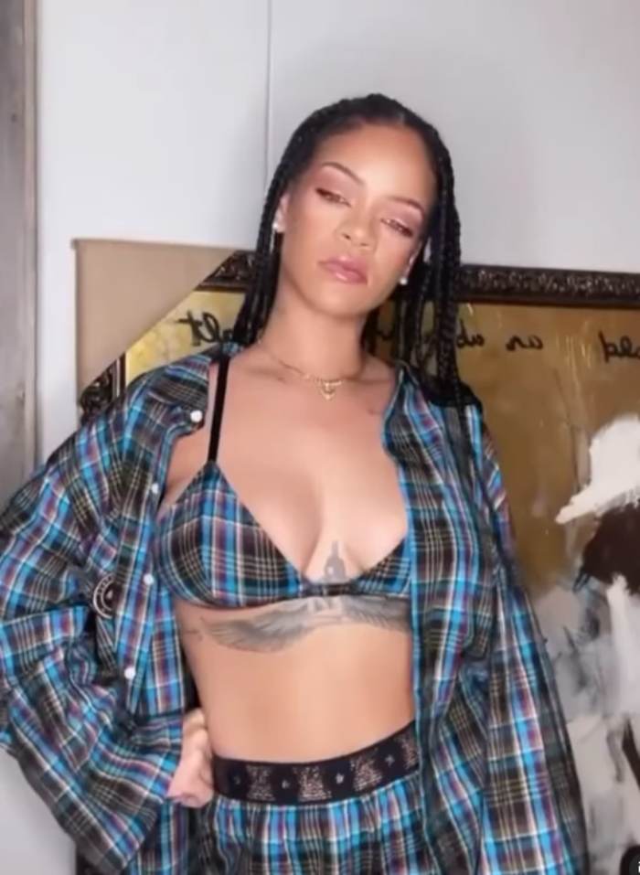 Rihanna encendió las redes sociales al publicar videos con su sexy pijama