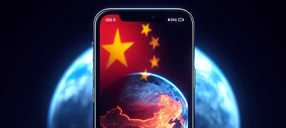 Apple iPhone con bandera china