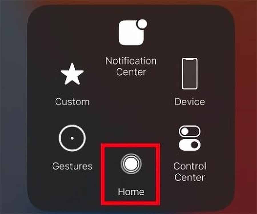 Botón Home virtual iPhone