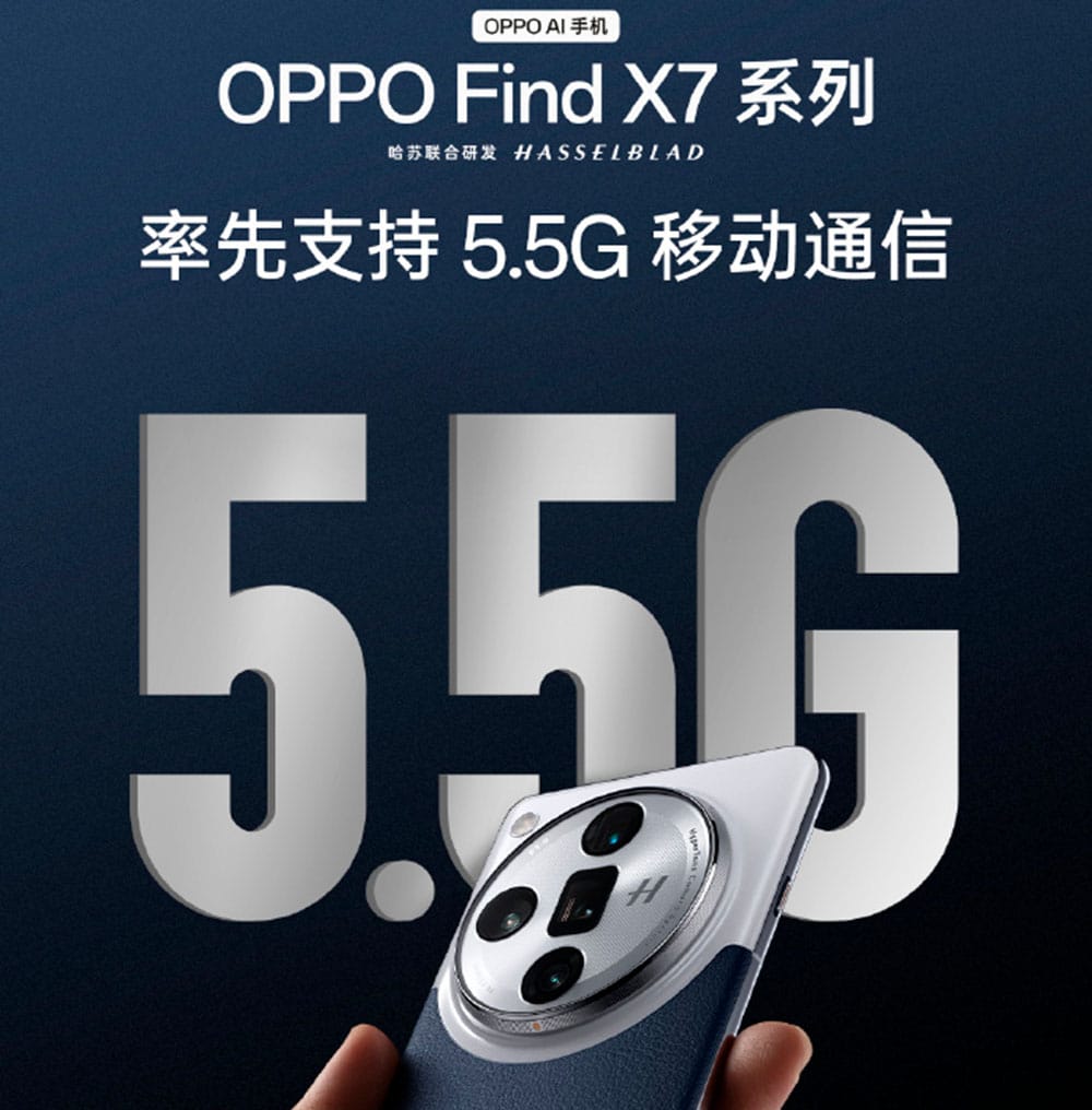 Oppo Find X7 conectividad 5GA - 5.5G